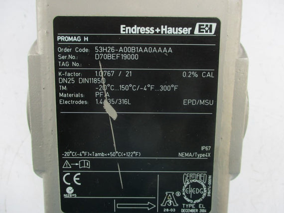 ENDRESS HAUSER 53H26-A00B1AA0AAAA 85-260VAC NSNP