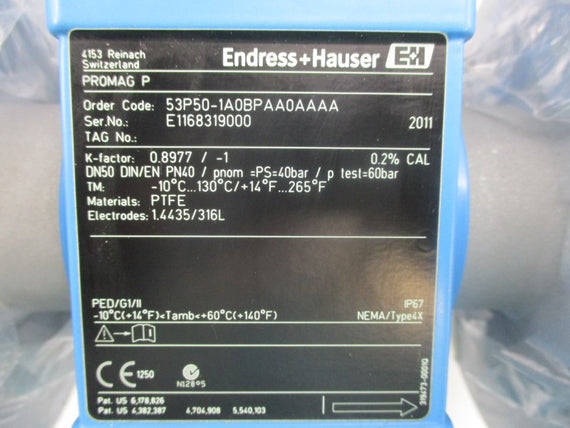 ENDRESS HAUSER 53P50-1A0BPAA0AAAA 85-260VAC NSNP