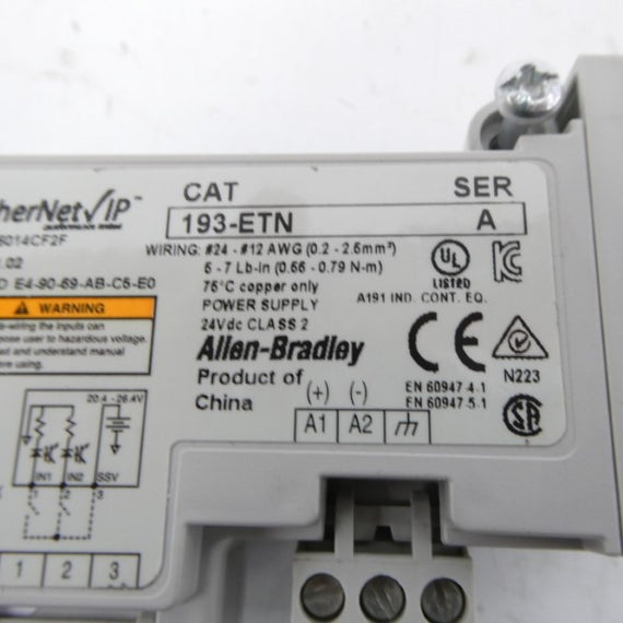 ALLEN BRADLEY 193-ETN SER. A 24VDC NSNP