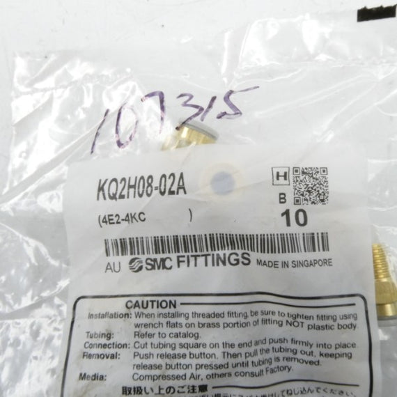 SMC KQ2H08-02A (PKG OF 10) NSMP