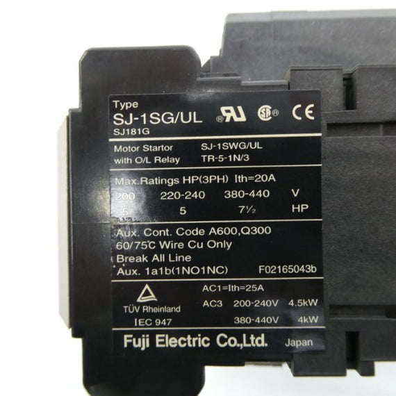 FUJI ELECTRIC SJ-1SG/UL SJ181G 24VDC NSNP