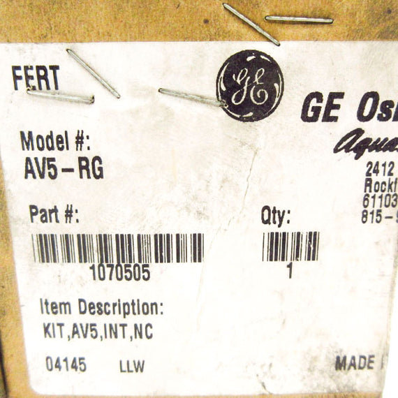 GENERAL ELECTRIC AV5-RG 1070505 NSMP