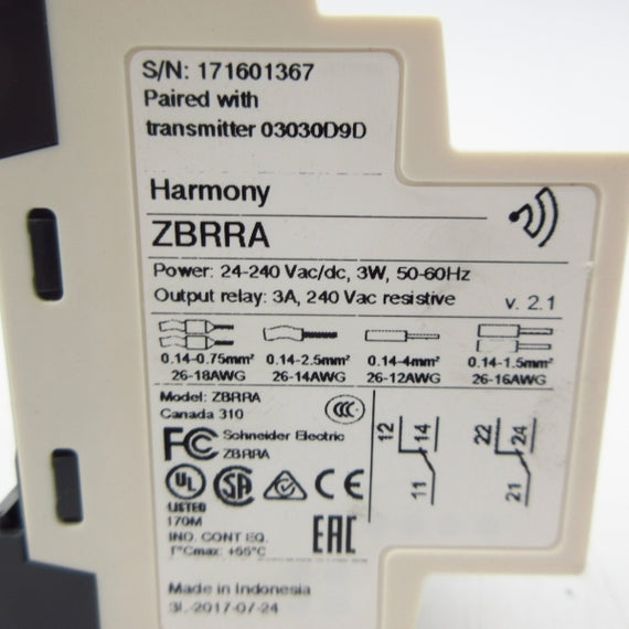 SCHNEIDER ELECTRIC ZBRRA 24-240VAC/DC NSNP