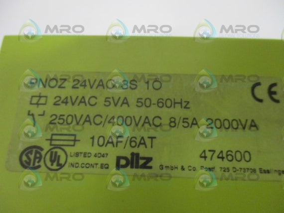 PILZ PNOZ24VAC3S1O SAFETY RELAY 24VAC *NEW NO BOX*