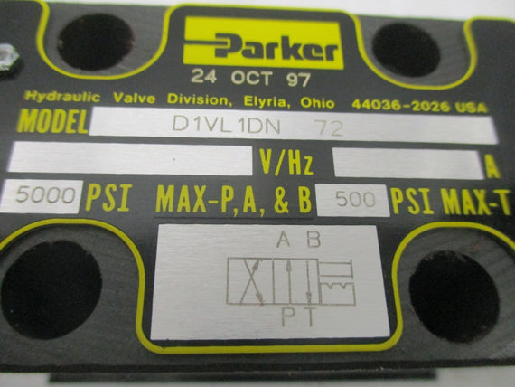 PARKER D1VL1DN-72 500-5000PSI NSMP