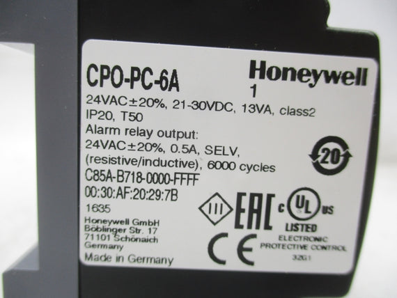 HONEYWELL CPO-PC-6A 24VAC NSMP