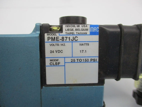 MAC 821C-PM-871JC-152 24VDC 25-150PSI NSMP