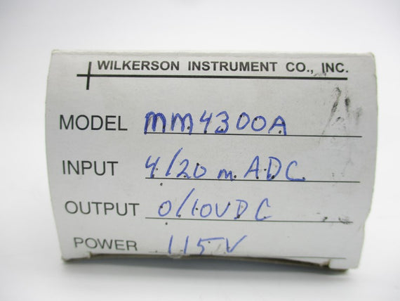 WILKERSON MM4300A 115VAC 0/10VDC 4/20mADC NSMP