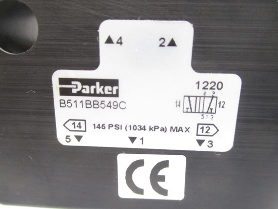 PARKER B511BB549C 24VDC 145PSI NSMP