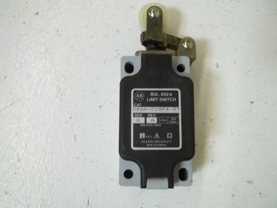 ALLEN BRADLEY  802A-C14P4-S7 SER. A LIMIT SWITCH *USED*