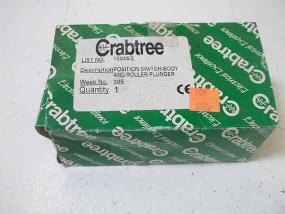 CRABTREE AC-15 SWITCH BODY AND ROLLER PLUNGER *USED*