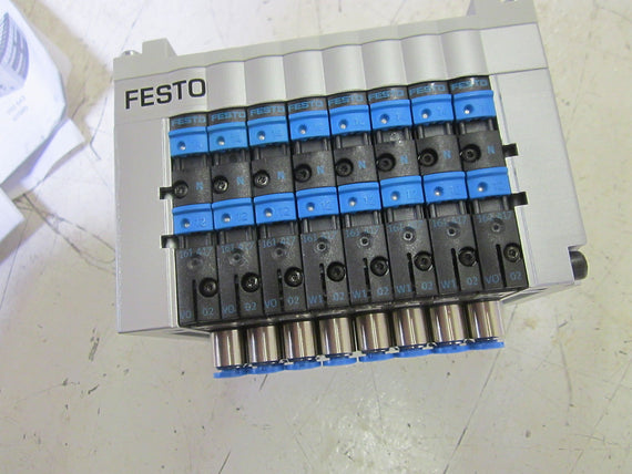 FESTO  MANIFOLD W/ TERMINAL VALVES CPV10-GE-FB-8 , CPV10-VI *NEW NO BOX*