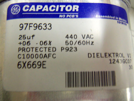 GE CAPACITOR 97F9633 *NEW IN BOX*