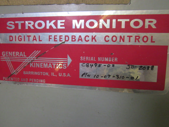 GENERAL KINEMATICS 10-07-310-01 STROKE MONITOR *USED*