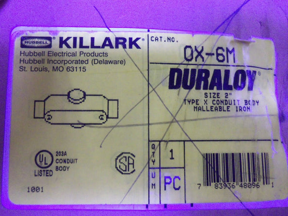 KILLARK OX-6M CONDUIT *NEW IN BOX*