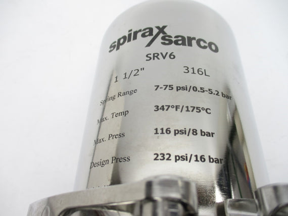 SPIRAX SARCO SRV6 67902 7-75PSI 1-1/2" NSMP