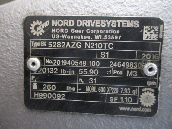 NORD DRIVESYSTEMS SK5282AZG N210TC NSNP