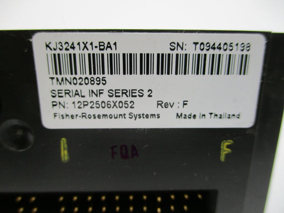 FISHER ROSEMOUNT 12P2506X052 KJ3241X1-BA1 12VDC NSNP