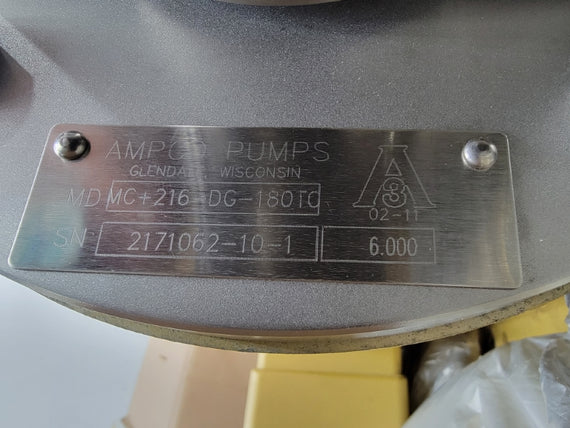 AMPCO PUMPS MC+216-DG-180TC W/ BALDOR RELIANCE CEM3613T 230/460V 11.8/5.9A NSMP