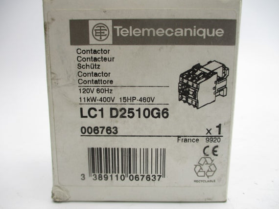 TELEMECANIQUE LC1D2510G6 120V NSFS