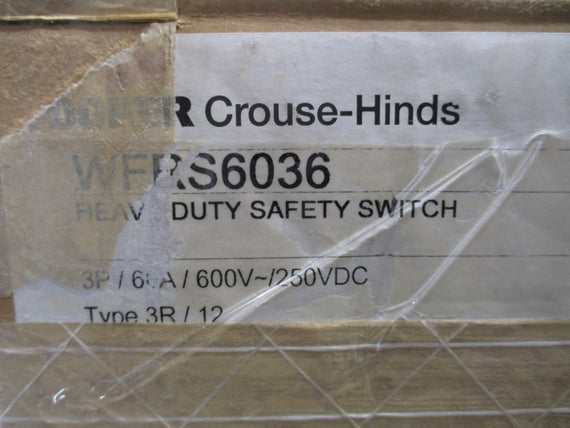 CROUSE HINDS WFRS6036 600VAC 60A NSMP