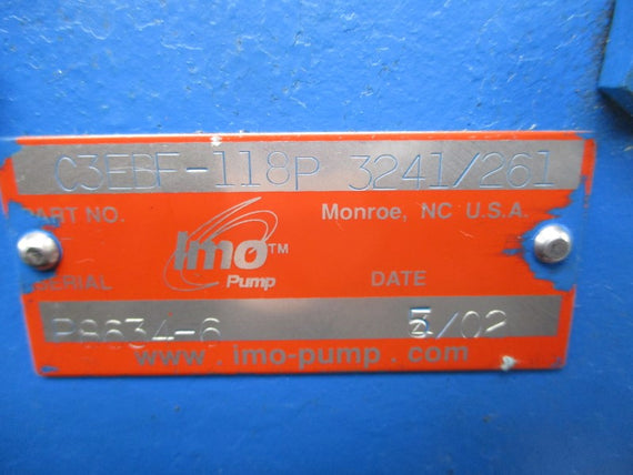 IMO PUMP C3EBF-118P 3241/261 NSNP