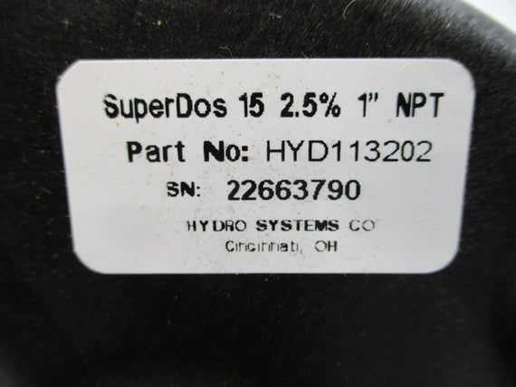 HYDRO SYSTEMS SUPERDOS 15 HYD113202 1" NSMP