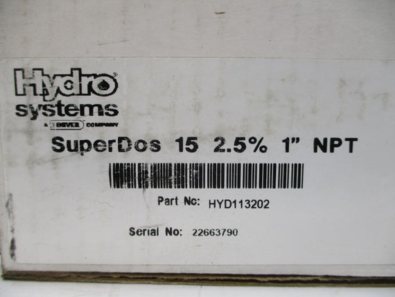 HYDRO SYSTEMS SUPERDOS 15 HYD113202 1" NSMP