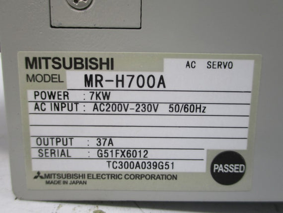 MITSUBISHI MR-H700A 200-230VAC 37A NSMP