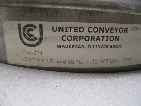 UNITED CONVEYOR EXPANSION JOINT 1730-271 30PSI 7" NSNP