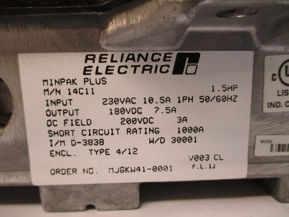 RELIANCE ELECTRIC 14C11 230VAC 10.5A NSMP