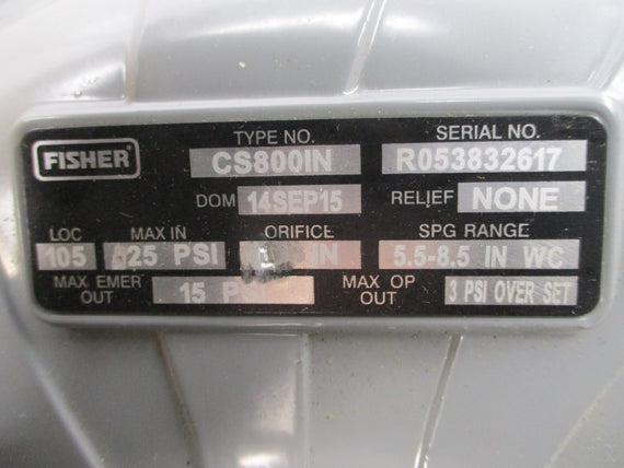 FISHER CS800IN 25PSI 1" NSNP