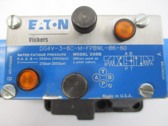 EATON VICKERS DG5V8H2CTMFPBWLB10 02-343420 110/120V 5000PSI NSNP