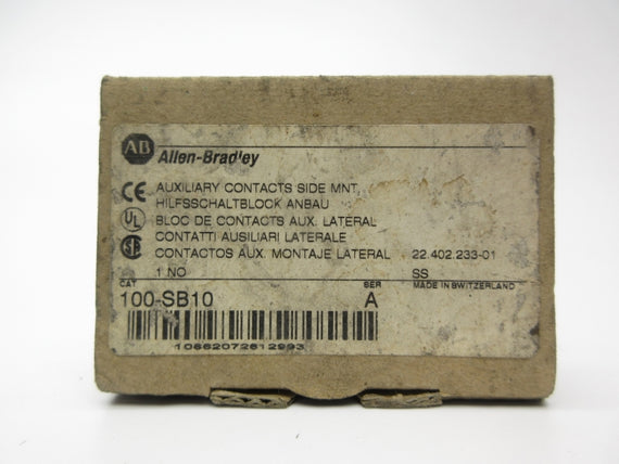 ALLEN BRADLEY 100-SB10 SER. A 600VAC 10A (BR/WH) NSMP