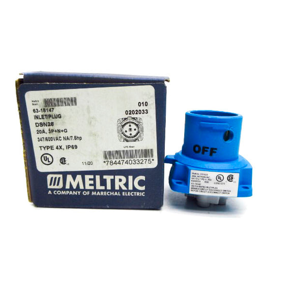 MELTRIC 63-18147 DSN20 600VAC 20A NSMP