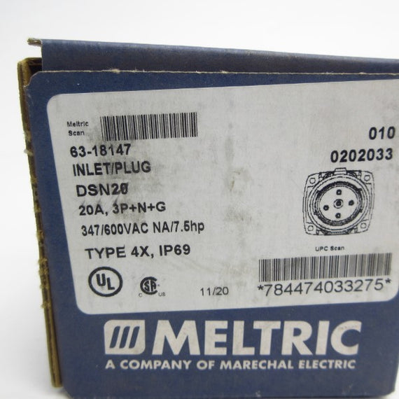 MELTRIC 63-18147 DSN20 600VAC 20A NSMP