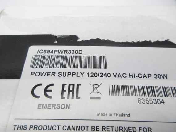 EMERSON IC694PWR330D 120/240VAC NSFS