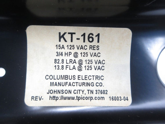 COLUMBUS ELECTRIC KT-161 125VAC 15A NSNP