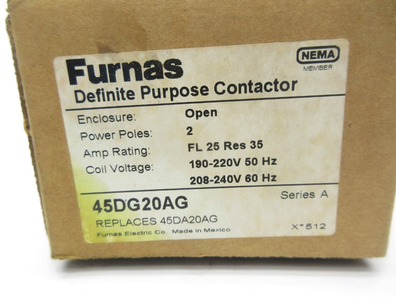 FURNAS 45DG20AG SER. A 190-220/208-240V 25A NSMP