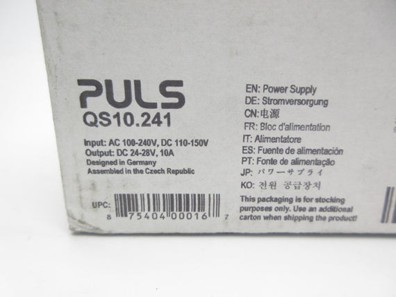 PULS QS10.241 100-240VAC 2.8-1.2A NSMP