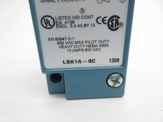 MICRO SWITCH LSK1A-8C 600VAC 10A NSNP