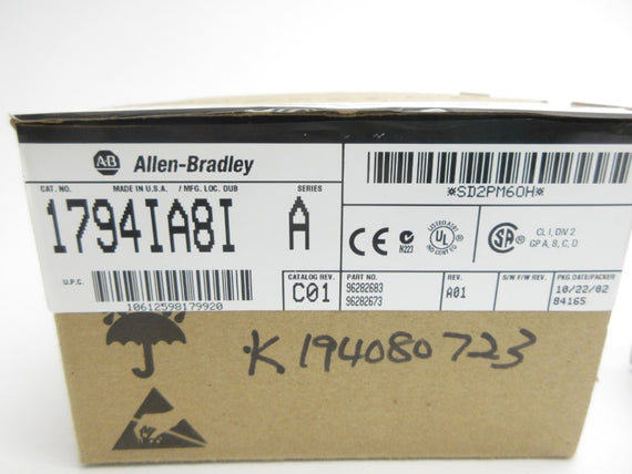 ALLEN BRADLEY 1794-IA8I SER. A 120VAC REV. A01 NSMP