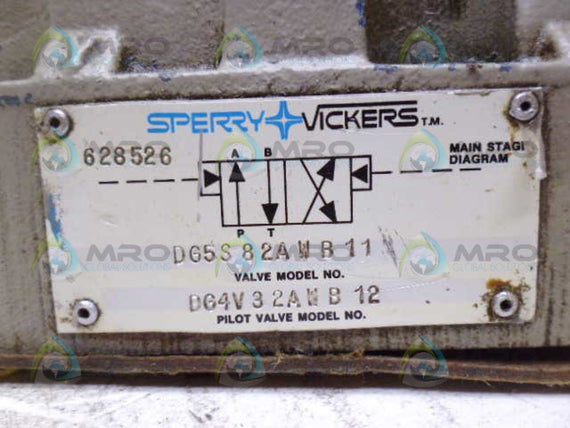 SPERRY-VICKERS DG5S82AWB11 628526 DIRECTIONAL VALVE *USED*