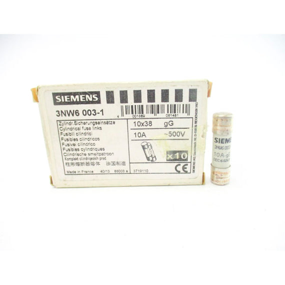 SIEMENS 3NW6003-1 500V 10A (PKG OF 10) NSMP