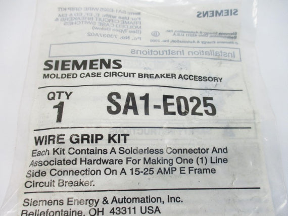 SIEMENS SA1-E025 15-25A NSMP