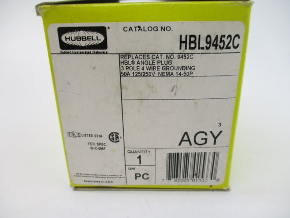 HUBBELL HBL9452C 125/250V 50A NSMP