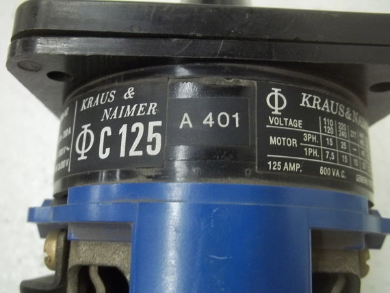 KRAUS & NAIMER C125-A401 ROTARY SWITCH *NEW NO BOX*