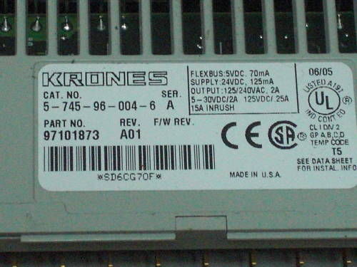 KRONES 5-745-96-004-6 MODULE *NEW*