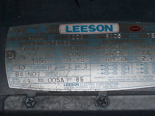 LEESON G120088.00 C145T34FB26B *USED*