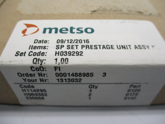 METSO H039292 NSFS